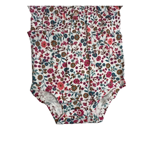 Carters Baby Girls Size 18 Months 2pc Floral Outfit Set Pants Bodysuit long - Picture 10 of 12